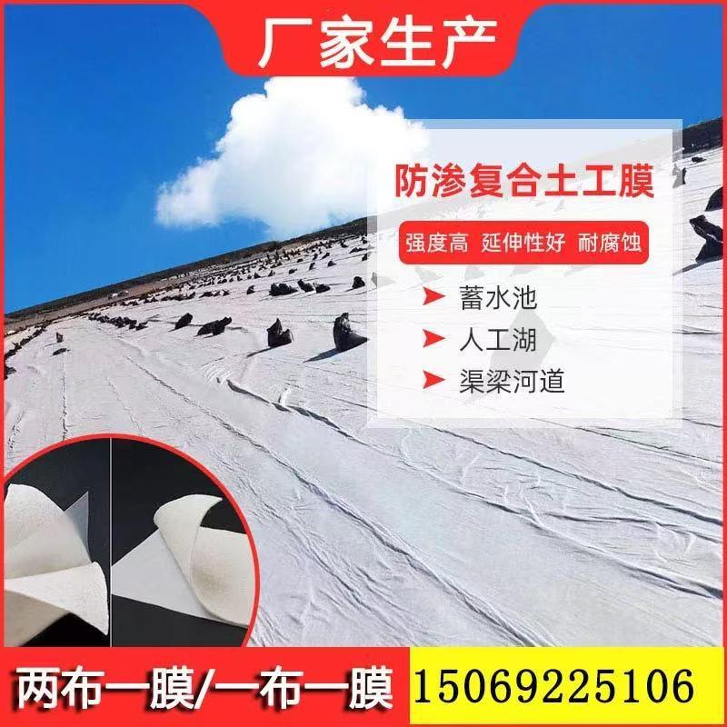 聚酯长丝土工布HDPE复合土工膜一布一膜两布一膜水库蓄水池防渗膜