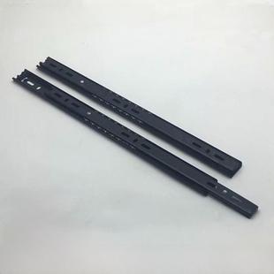 家具抽屉二节导轨27mm电脑桌键盘托架两节滑轨静音滚珠轨道配件