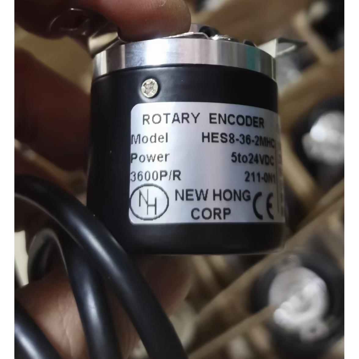 24V空心轴增量式旋转编码器3600线/脉冲 推挽输出 HES8-36-2MHT