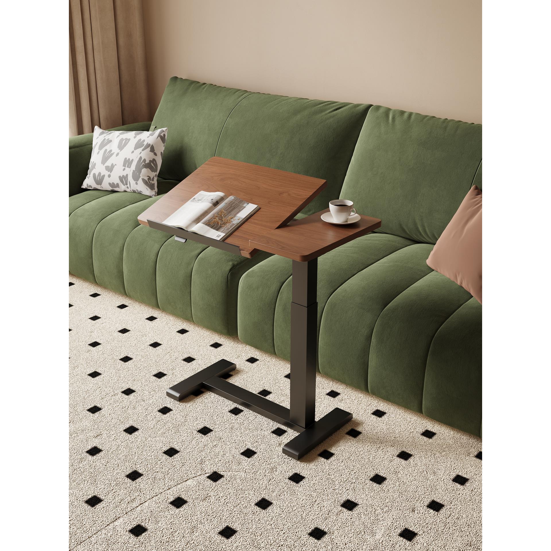 纯实木床边桌升降任意桌电脑家用可移动办公书桌子家用学生边桌