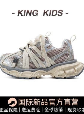 儿童运动鞋2025新款春秋女童鞋子真皮老爹鞋男童休闲鞋潮牌跑步鞋