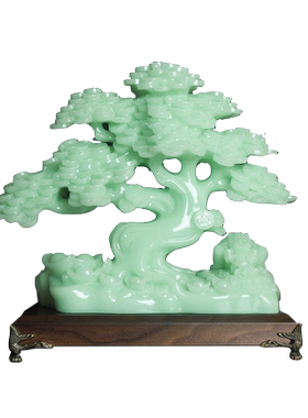 御祥阁玉石招财发财树摆件