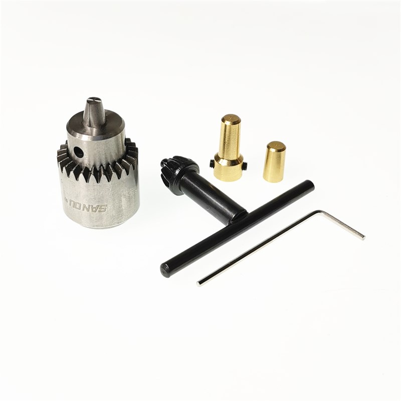 三鸥JT0 钻夹头打孔机迷你555电机电磨微型精密连套夹头0.3-4MM