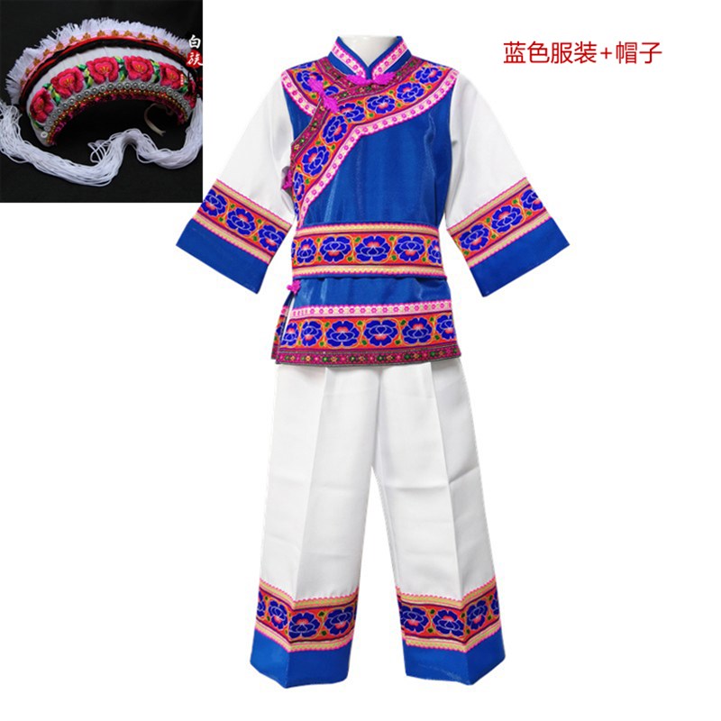 云南昆明发货 新款大理白族女童装 三月节金花服演出表演服装528