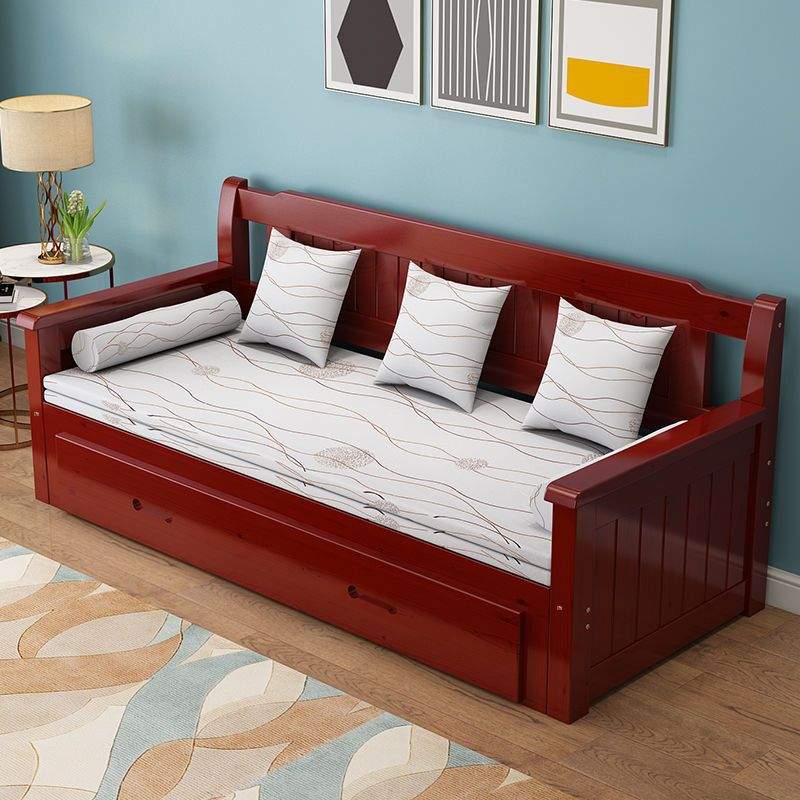 实木沙发床坐卧两用小户型多功能1.5可折叠推拉客厅卧室1.2米1.8