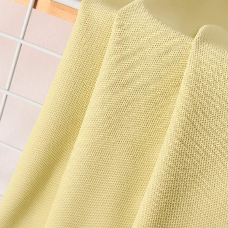 厂家直供 慢跑肌理珠 珠地布弹力网眼布工作服透气T恤针织面料
