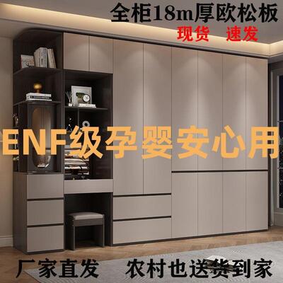 佛大山家用卧室衣分式平开门简约灰色VWM木质段柜衣橱25年新款柜