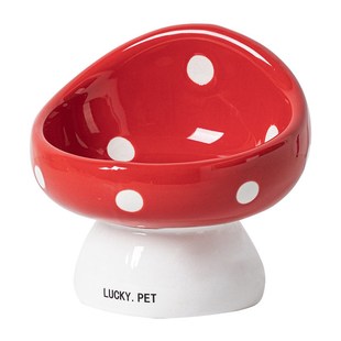 萌柒多猫碗陶瓷宠物粮碗水碗高脚碗多猫碗小清新狗碗食盆斜口平口