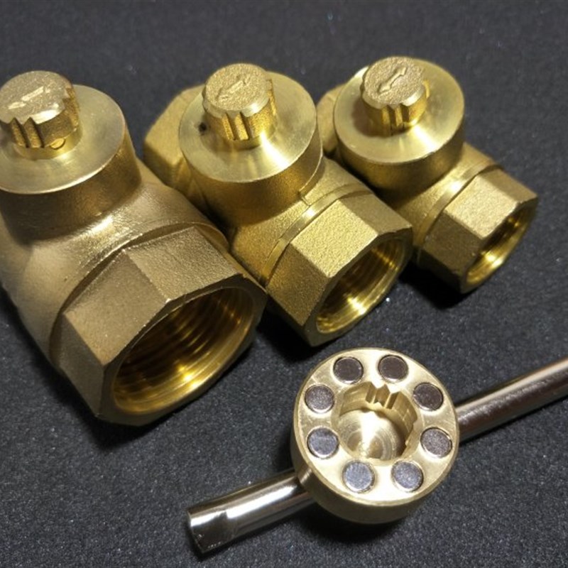 棱形凸起自来水表前阀门磁性钥匙梅花型锁闭阀暖气 阀门钥匙包开