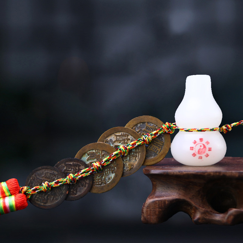 五帝钱真品铜钱挂件古币招财护宅门对门过门石纯铜大5帝铜钱装饰