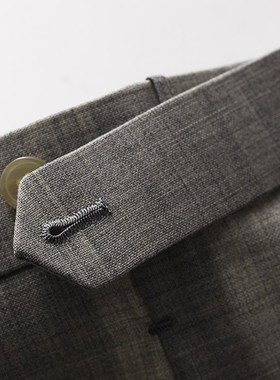 leo那不勒斯手工西裤男士灰色高腰强捻意式商务正装夏季裤子定制