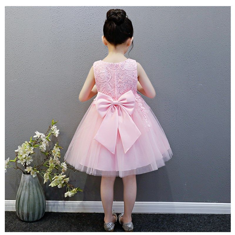 花童礼服公主裙女童连衣裙蓬蓬裙白色生日晚礼服儿童长袖演出服冬