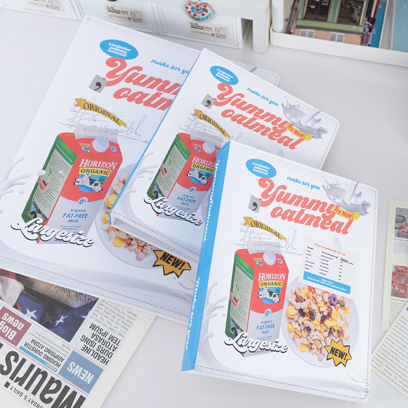 早餐日记A4九宫格四宫格卡册小卡明信片镭射票收纳册活页相册本方