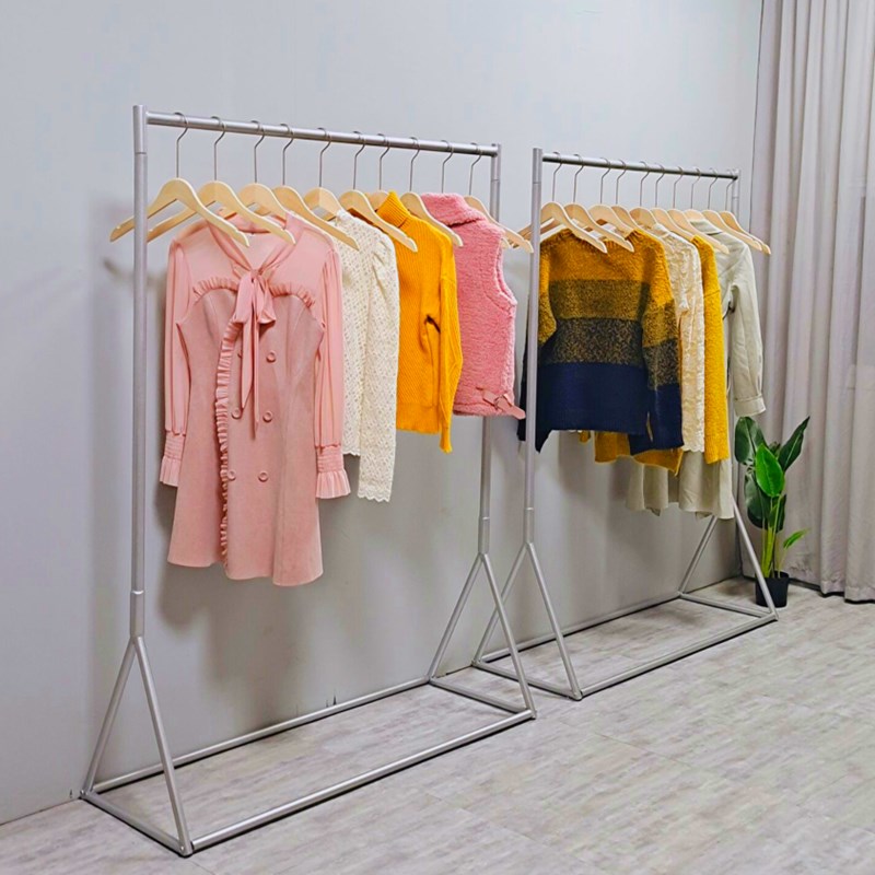 服装店展示架女装店挂衣架金色衣服陈列架落地式单杠童装店组合架