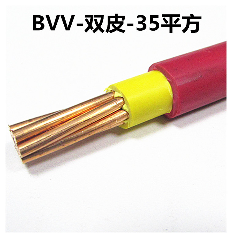国标BVV10/16/25/35/50/70平方铜线双塑铜芯家装电线电缆主线散剪