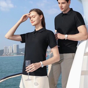 长安汽车工作服翻领POLO衫短袖工装高级工服定制男女销售衣服T恤