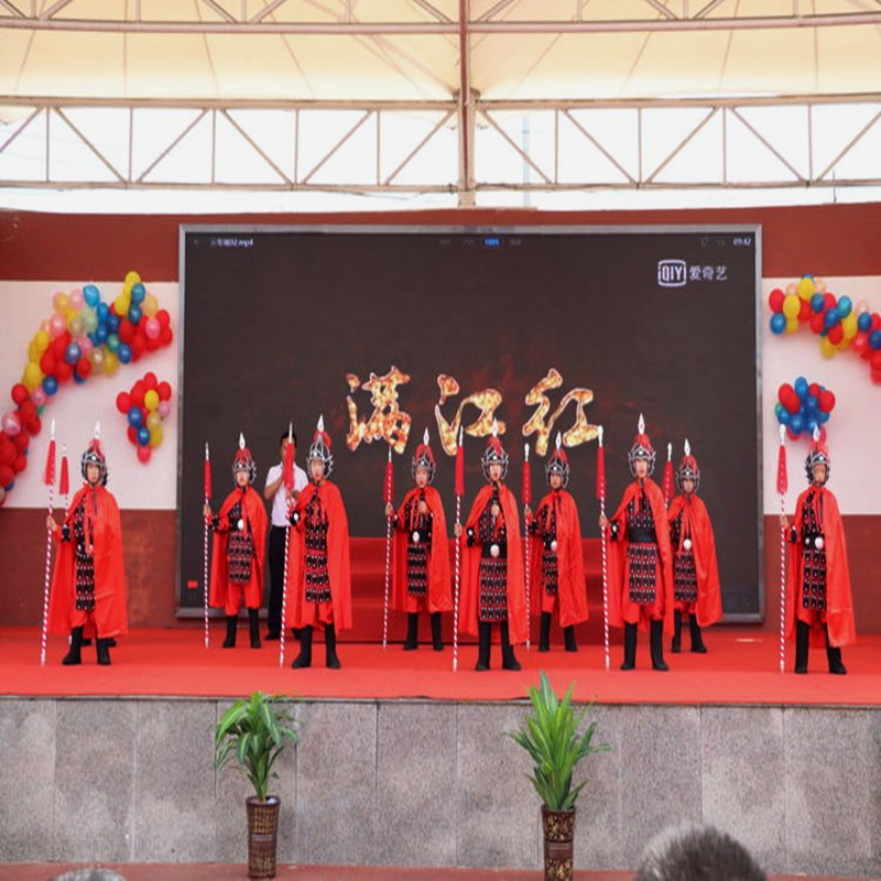 古装舞台花木兰岳飞盔甲将军合唱朗诵满江红情景剧士兵马俑演出服