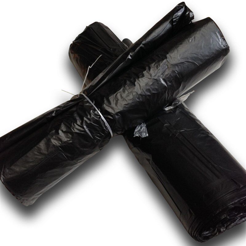 垃圾袋全新料黑色手提平口背心式家用厨房一次性清洁卫生间塑料袋