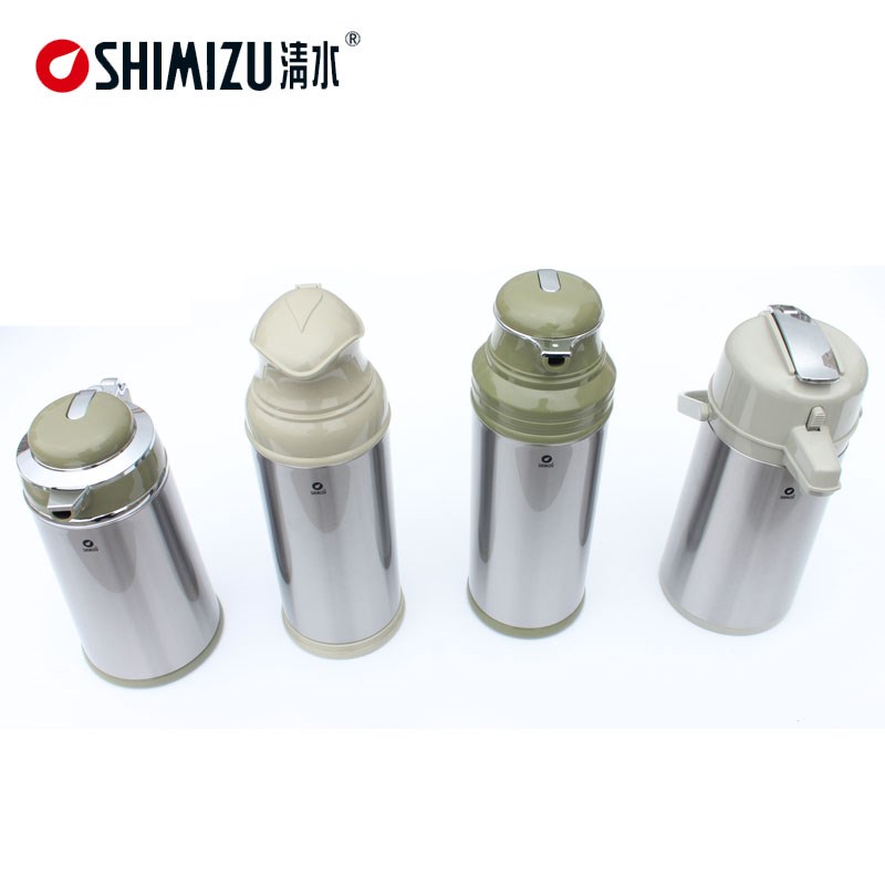清水热水瓶保温壶家用气压式按压出水大容量不锈钢厨房办公室酒店