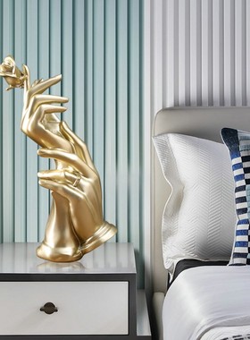 创意轻奢摆件客厅玄关电视柜酒柜结婚布置装饰品情侣礼物精致摆设