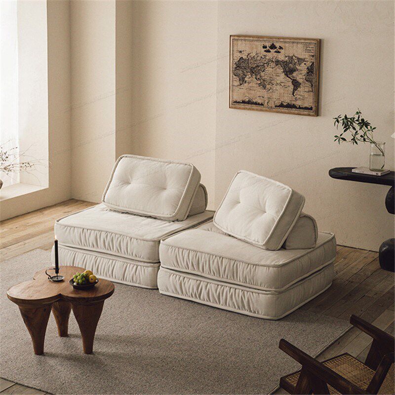 绵绵九层糕方块观影沙发豆腐块模块组合北欧小户型布艺单人沙发床