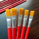 红杆尼龙毛扁平油画笔排笔水粉水彩笔工业油漆丙烯画美术颜料笔刷