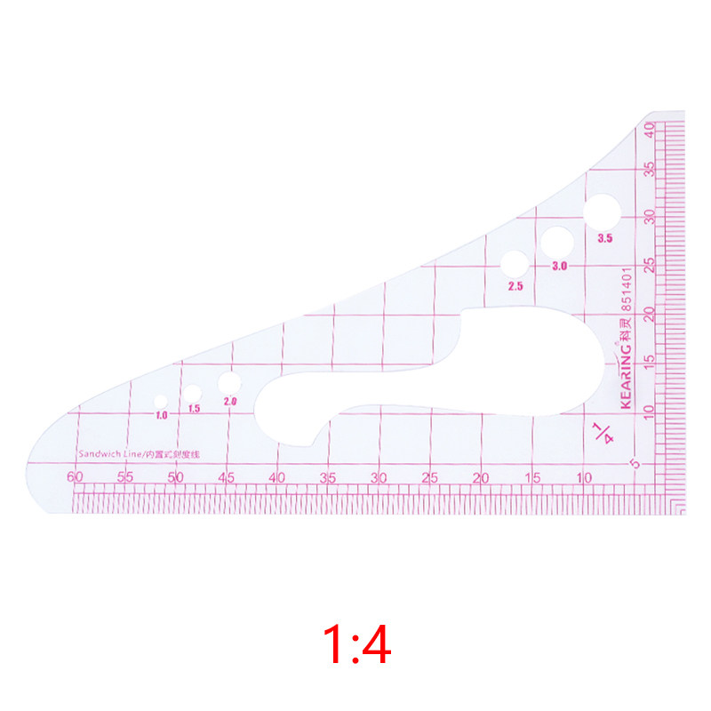 科灵851401三角型比例尺 1:4多功能比例尺工程设计尺打板尺