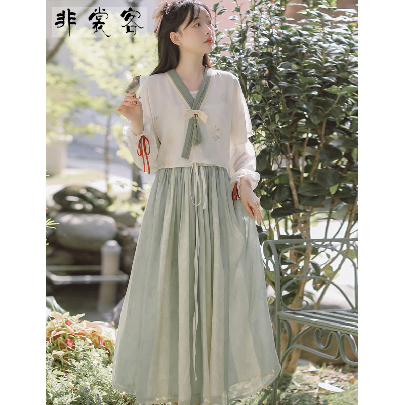 宋制汉服仙气飘逸古风女成人中国风汉元素女装改良显瘦套装春日常,女装/女士精品,汉服半身裙,淘宝优惠券,粉丝福利购,淘宝优惠卷