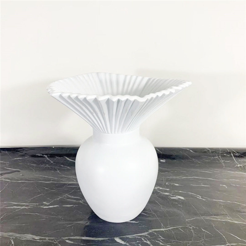 极简北欧陶瓷花瓶摆件客厅插花家居软装饰品创意样板间白色花器