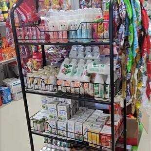 超市移动小货架商用面包移动落地零食饮料架落地收银台旁前置物架