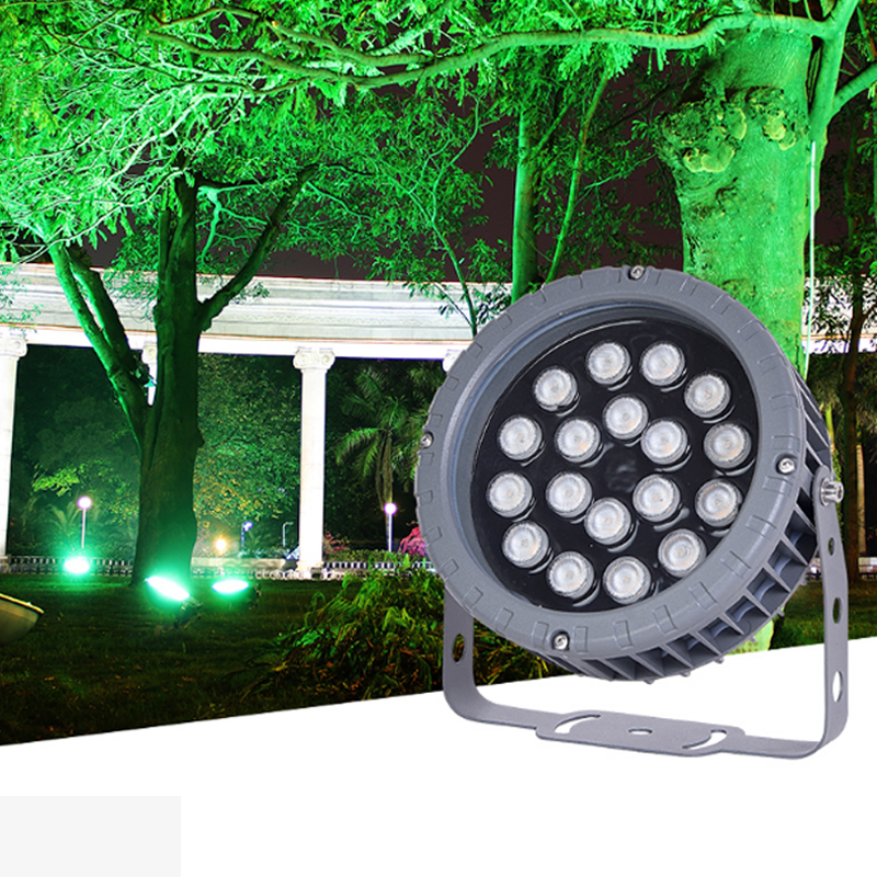 led车轮投光灯草圆形坪插地灯户外防水别墅庭院射树灯照树灯公园