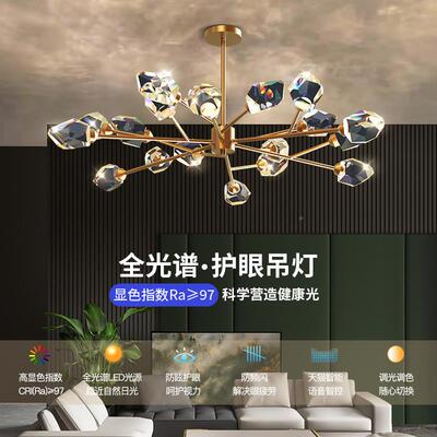 轻现奢客厅灯代简约大气2025年新中山全款光吊谱水83194晶卧室餐