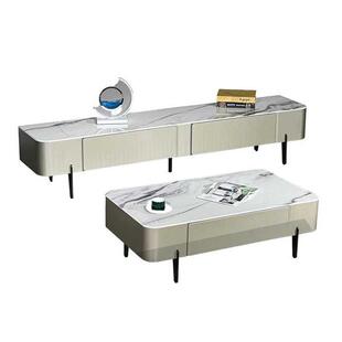 315 711轻组奢极9简微晶石茶几电视柜合现代大户型家7049用客厅两