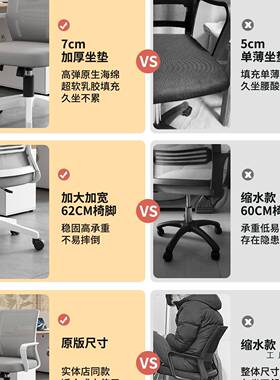 电脑椅家用舒适久书坐学生舍房靠背座椅员工万轮转向椅办宿F9599J