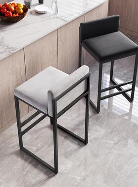 0510-2吧台椅艺家用靠背吧凳吧椅铁台现代简约酒吧椅前高子脚椅高