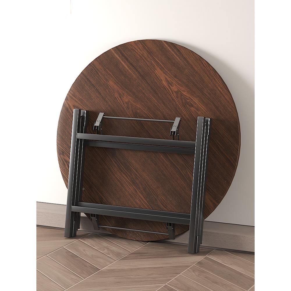 实木C105圆餐转盘小户型店家用折叠饭大圆桌面酒店饭餐桌桌桌商用