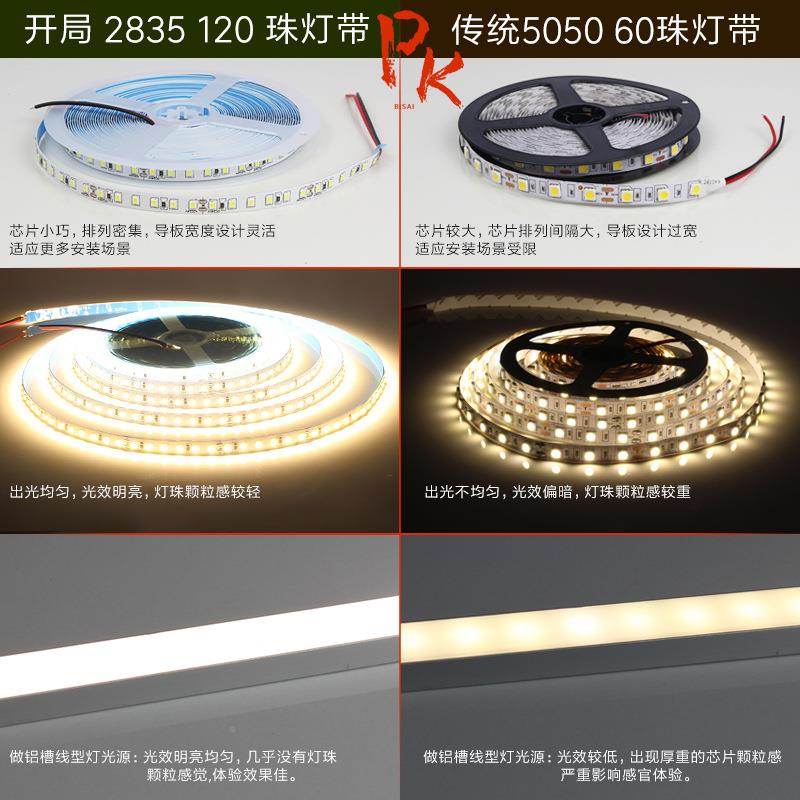 24V低压裸板le0d光灯带灯自粘贴灯槽2米无压降1KJ-HD242V三色软条