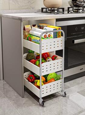 厨房菜篮多子置物架落推地多层家用移功能可动放蔬菜水果收纳M526