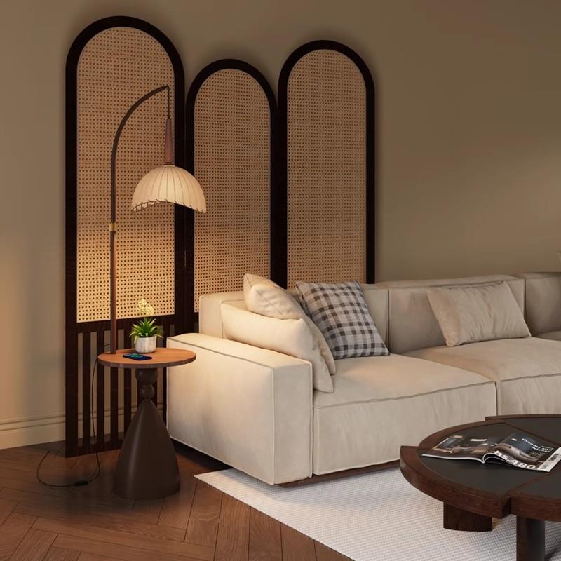 复古落地灯客厅沙发旁边几氛围置灯古风中美式卧床头室柜物726台