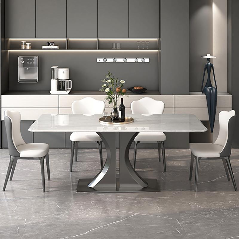 天然奢石里卡冰玉2桌205新款餐大理石高端长方形别墅家用YG-038吃