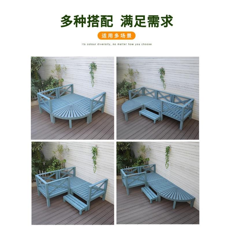户外防外腐木地板室899庭院实休闲平台花园露天阳台露台地木台榻