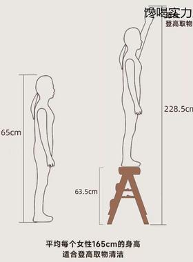 家用多功能三爬步收藏凳两用梯折PDD10195梯叠人梯便携椅子