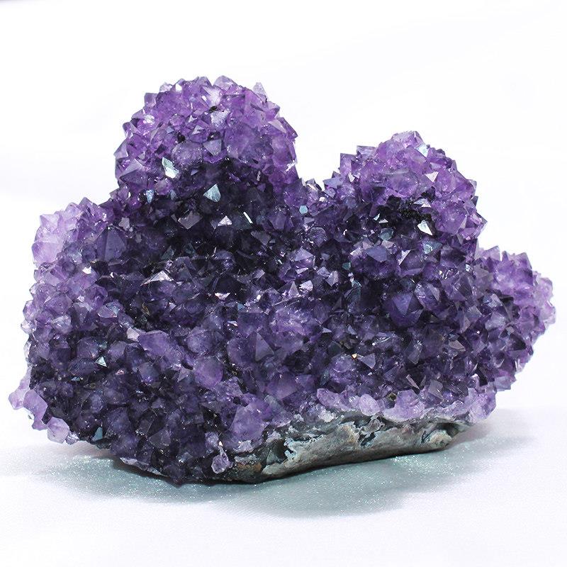 易晶缘一物一图乌拉圭天然紫水晶晶簇摆件消磁石头原石矿石标本