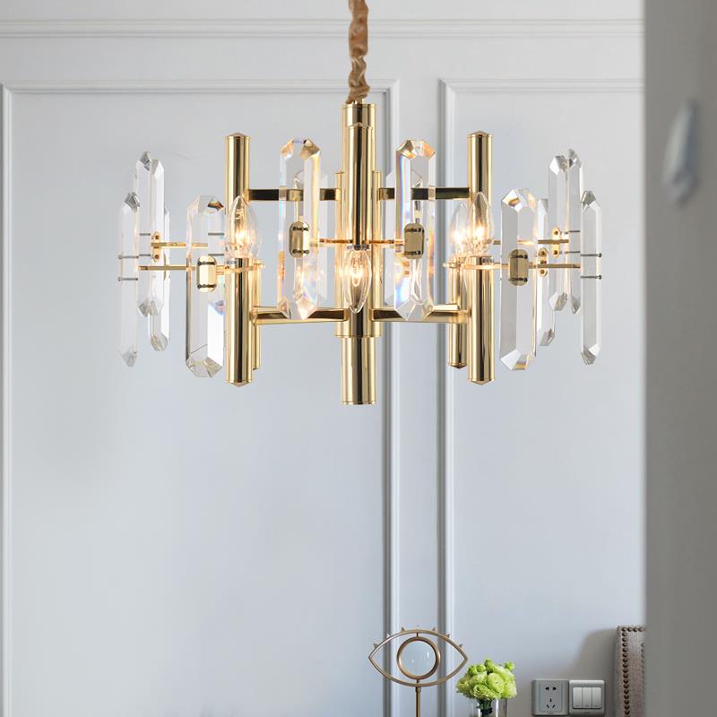 后现代客厅吊灯设计师样板间创意轻奢餐厅大厅家用简约大气水晶灯