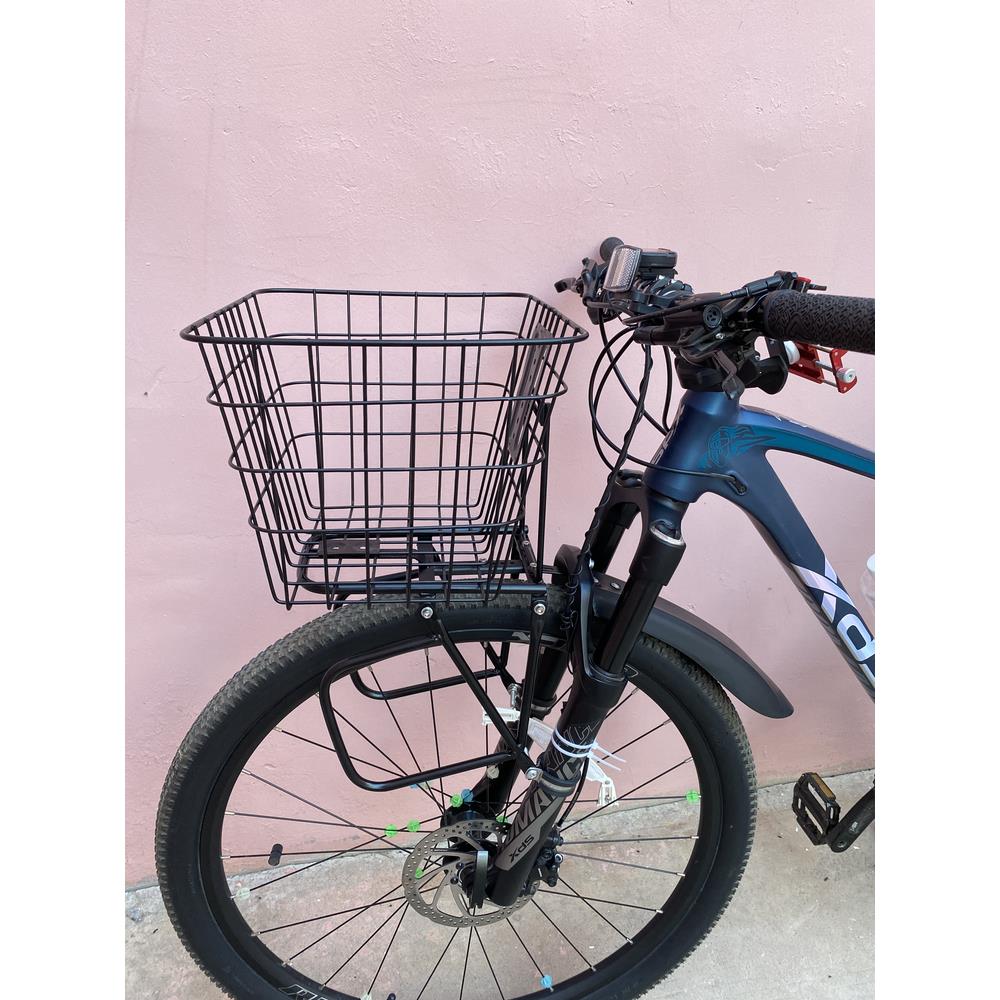 自行车车筐车篮前货架置物架24/26/27.5寸山地车篮放书包篮置物筐