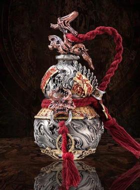 朱炳仁剑葫芦摆件国风汽车挂件覆古做旧道系福禄手把件铜桌面装饰