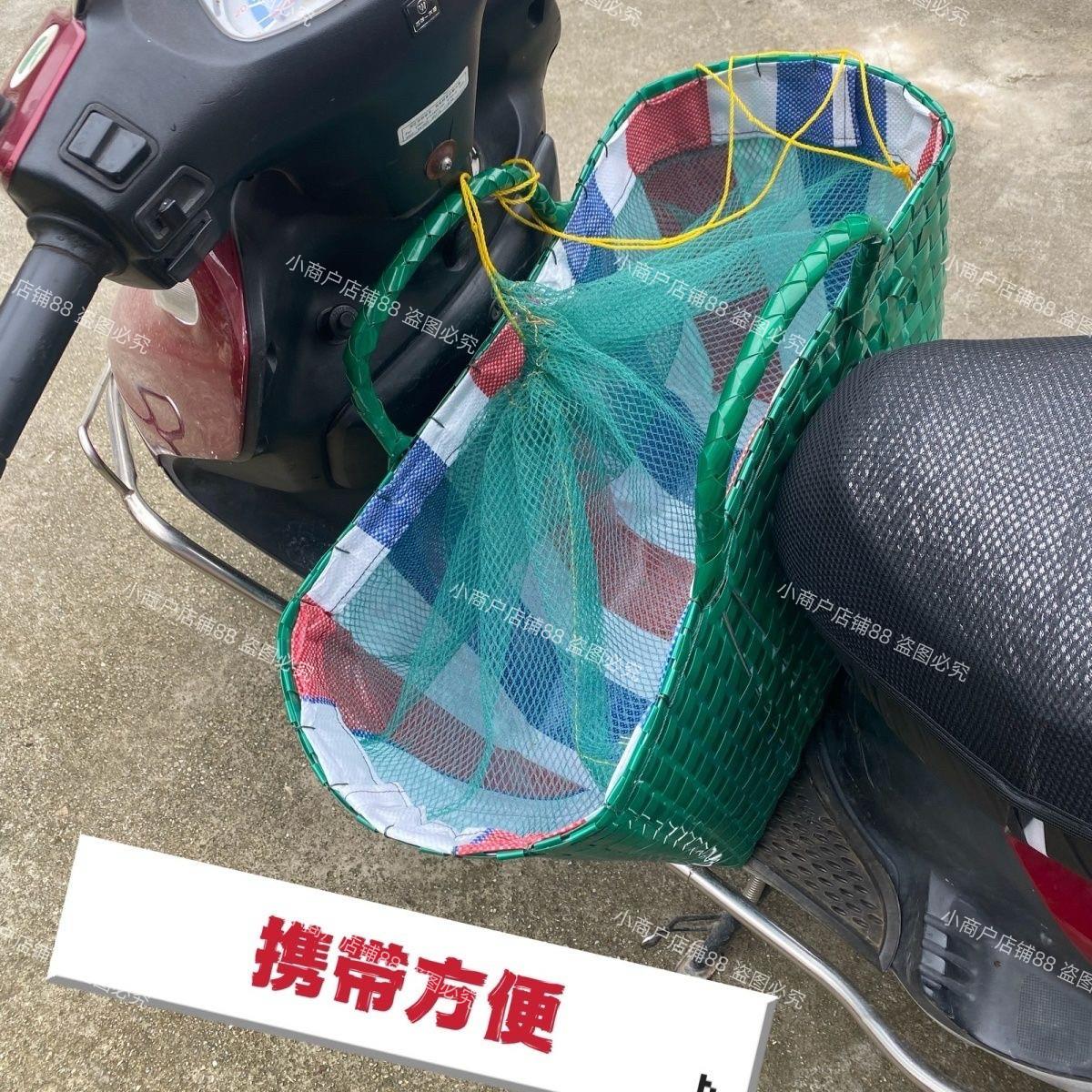 手工编织篮装活鱼篮子钓鱼收纳可装蔬菜水果坚固耐用