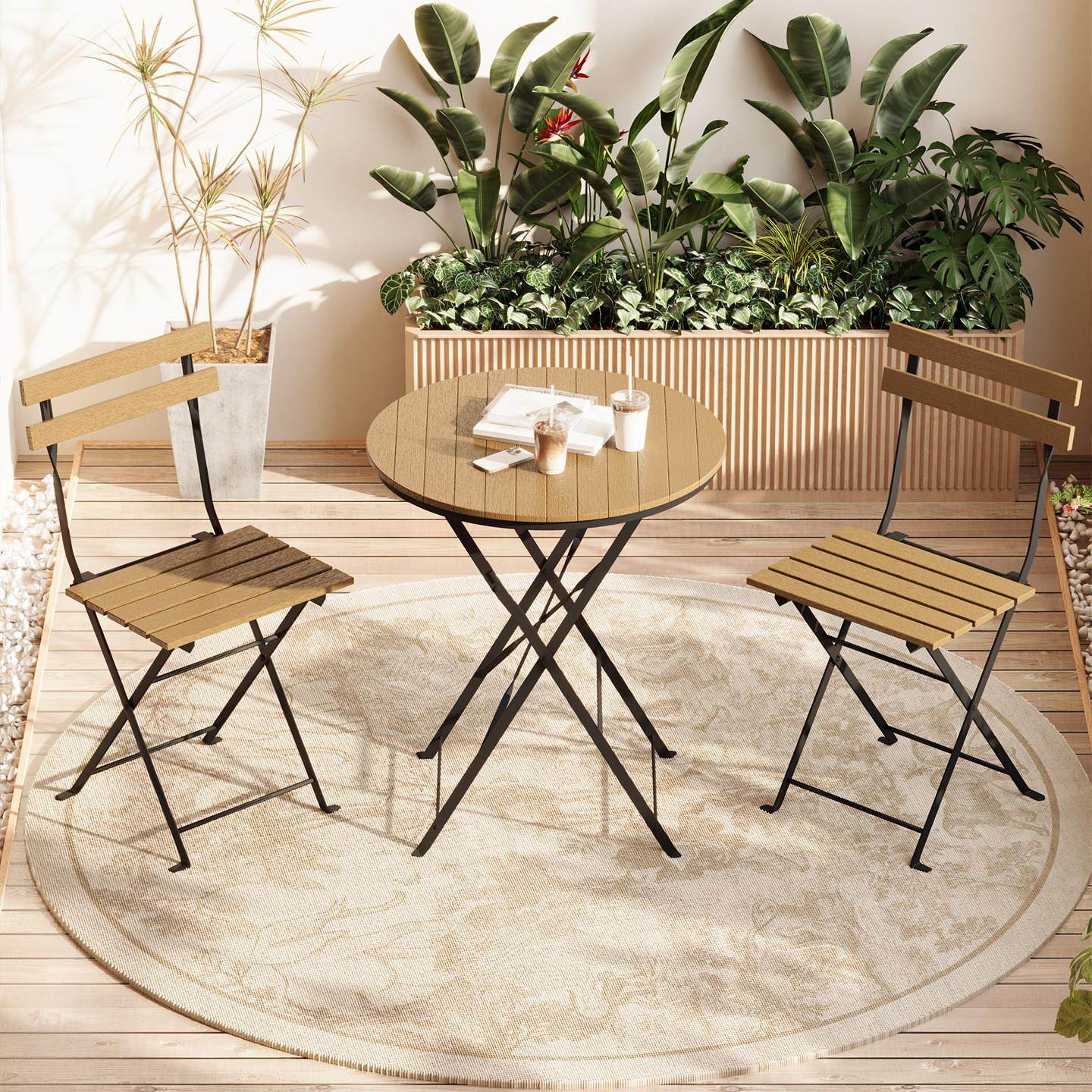 户外折叠餐桌椅花园阳台奶茶店咖啡厅商业街外摆休闲桌椅露营桌椅