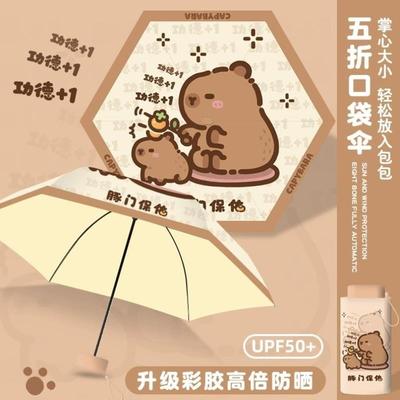 儿童雨伞学生上学专用晴雨两用手动可爱女高颜值防晒遮阳太阳五折