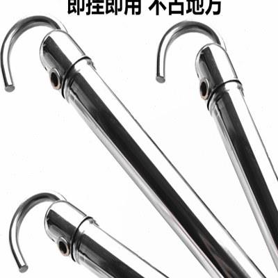 阳台伸缩晾衣杆晒被子神器衣架单杆折叠隐形收纳晒床单挂钩不锈钢